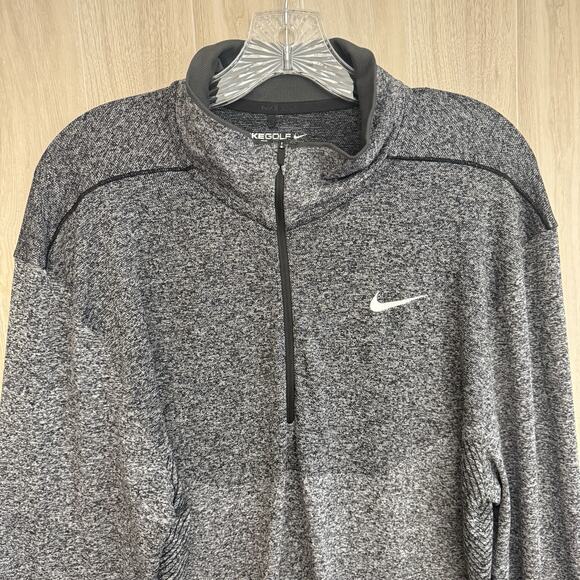 Nike Golf Dri-Fit Half Zip Shirt Men’s Sz XL Gray Long Sleeve Top 726580-010 - Picture 5 of 13